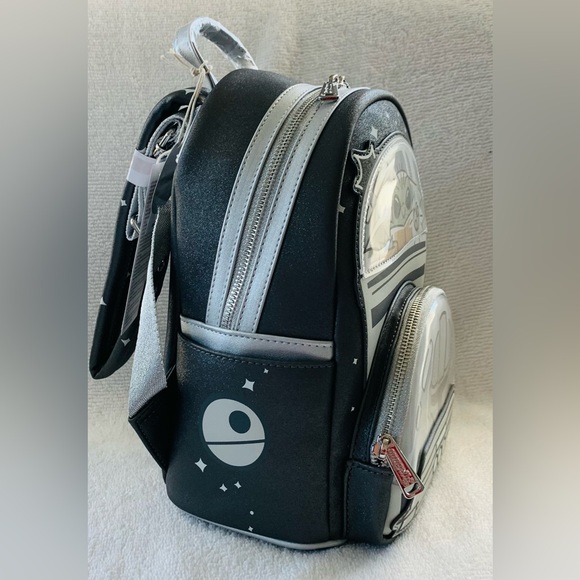 SALE - Loungefly Disney Parks Star Wars Grogu Mandalorian Glow In Dark Backpack - Picture 2 of 14